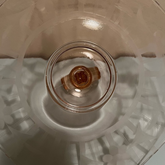 Pink Depression Glass Platter - Picture 4 of 5